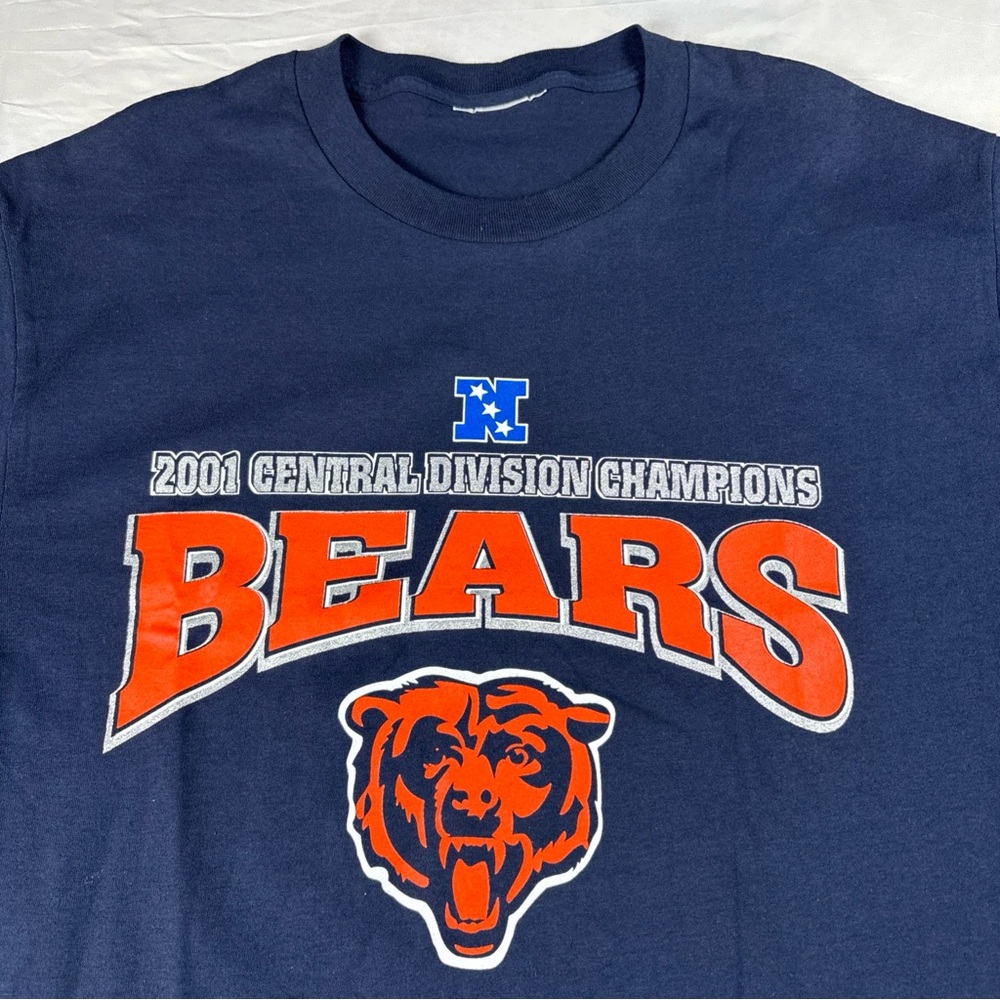 Chicago Bears 2001 Central Division Champions Navy T-Shirt XL